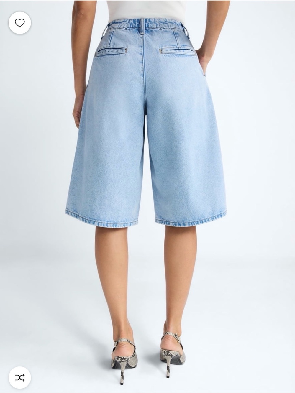 Devil Wears Prada Scoop Collection Denim Pleated Culottes NWT - Picture 4 of 12